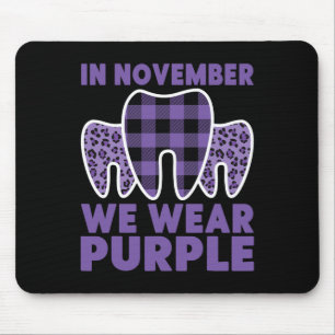 Tooth In November We Wear Purple Heimerheimer Awar Mouse Pad