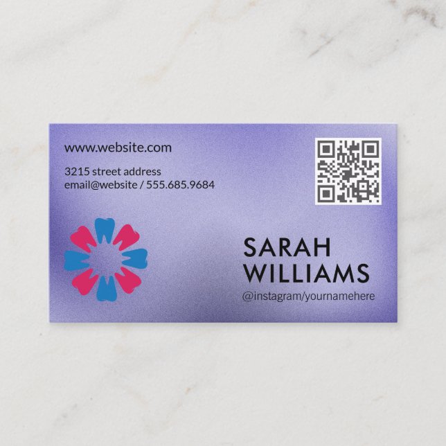 Tooth Logo | Dentistry |  Business Card (Front)