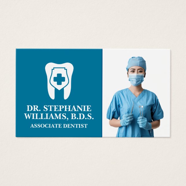 Tooth Logo | Young Female Dentist (Front)