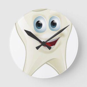 Tooth man round clock