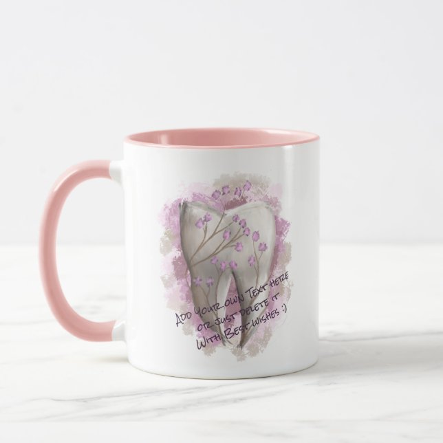 Tooth Painting. Dentist, Dental Assistant. Gift. Mug (Left)