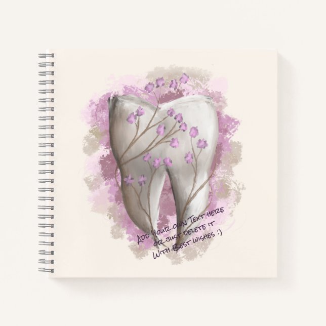 Tooth Painting. Dentist, Dental Assistant Template Notebook (Front)