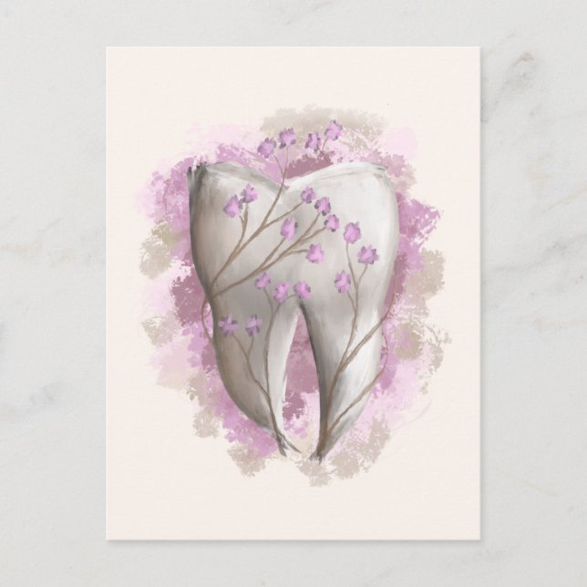 Tooth Painting. Dentist, Dental Assistant Template Postcard (Front)