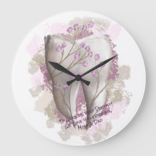 Tooth Painting. Dentist, Dental, Dentistry. Gift. Large Clock