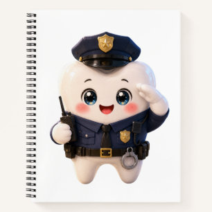 Tooth Police Officer Spiral Notebook