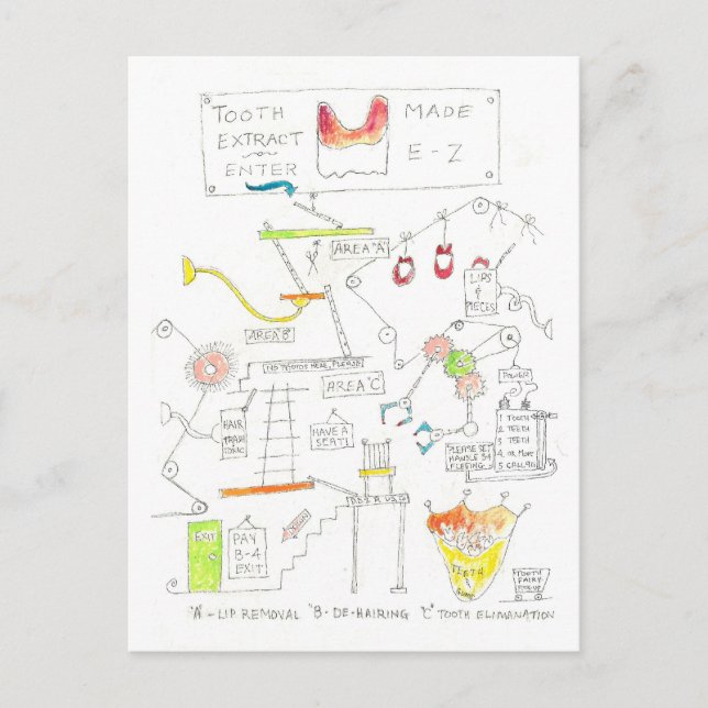 Tooth Pulling Postcard (Front)