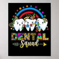 Tooth Puzzle Autism Day Dental Squad Hygienist