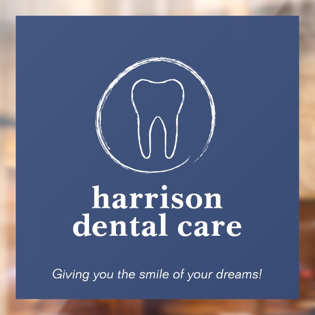 Tooth Sketch Logo Blue Dentist (Sheet 2)