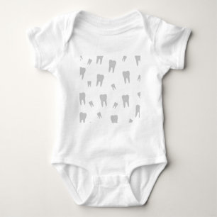 Tooth wallpaper for dentist baby bodysuit