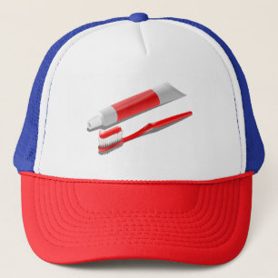 Toothbrush And Toothpaste Trucker Hat