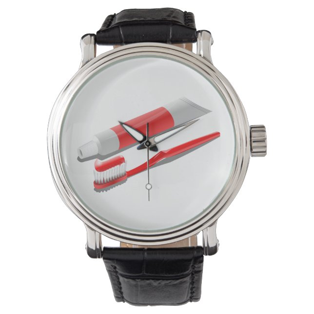 Toothbrush And Toothpaste Watch (Front)
