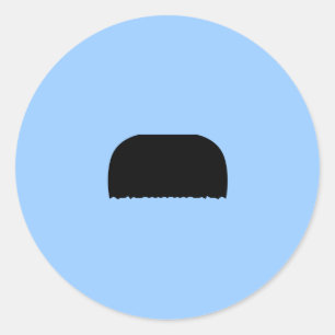 Toothbrush Moustache Classic Round Sticker