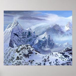 Toothless Landscape Painting Poster