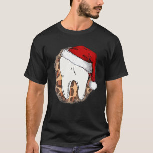 Toothmas Merry Christmas Teeth In Santa Hat Dental T-Shirt