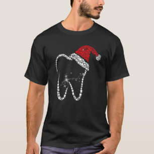 Toothmas Merry Christmas Teeth In Santa Hat Dental T-Shirt
