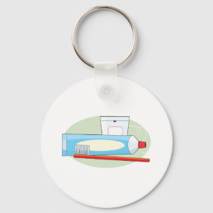 Toothpaste and Brush Key Ring