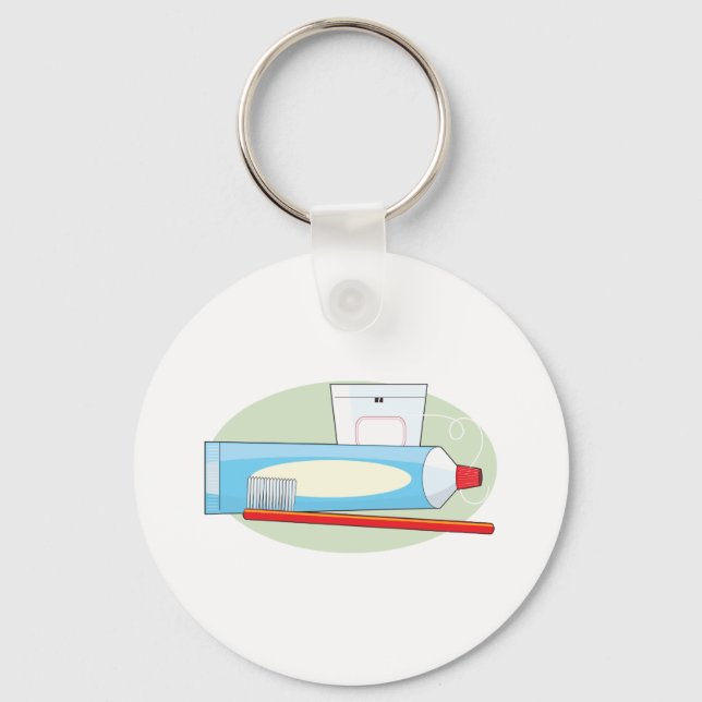 Toothpaste and Brush Key Ring (Front)
