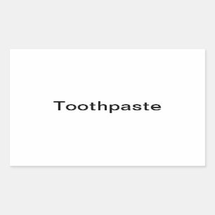 Toothpaste Label/ Rectangular Sticker