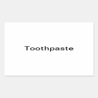 Toothpaste Label/ Rectangular Sticker