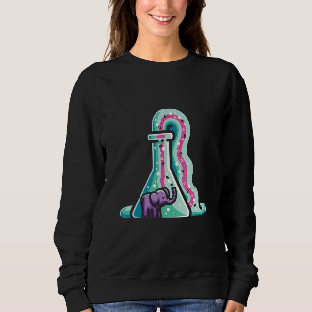 Toothphase Chemistry Science Day Elephant Sweatshirt (Front)