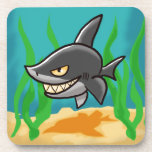 Toothy Cartoon Shark Coaster<br><div class="desc">Cartoon Shark with a big,  Toothy Grin.

Illustration ©2016 Michael C. Paul
https://mikepaulart.com</div>