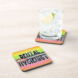 TOOTHY DENTAL HYGIENIST LOGO COASTER