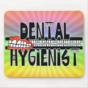 TOOTHY DENTAL HYGIENIST LOGO MOUSE PAD