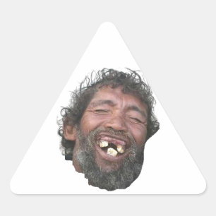 Toothy Man Triangle Sticker