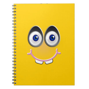 toothy smile - yellow notebook