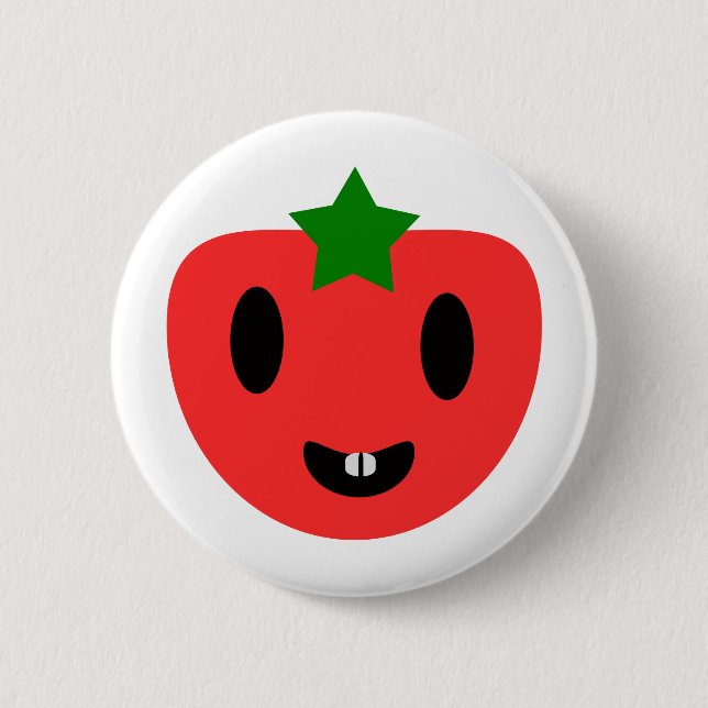 Toothy Tomato 6 Cm Round Badge (Front)