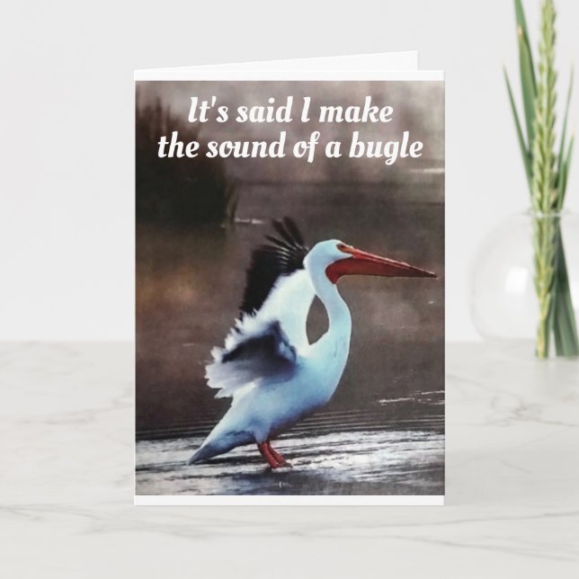 **TOOTING MY HORN** SAYS CRANE CONGRATULATIONS CARD (Front)