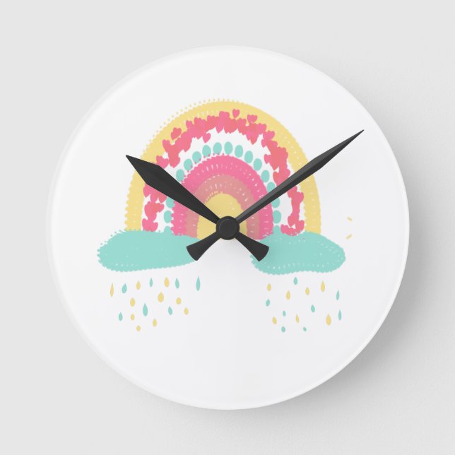 Tootsie Fruity Rainbow Round Clock  (Front)