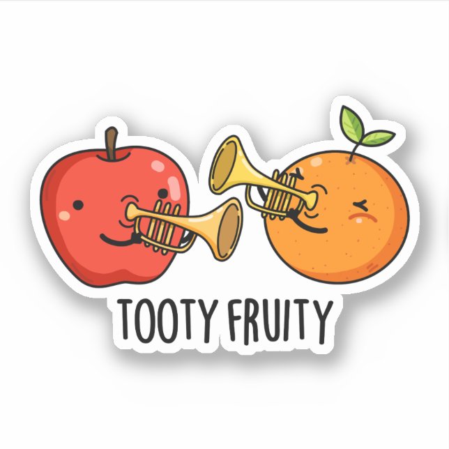 Tooty Fruity Funny Fruit Musician Pun  (Front)