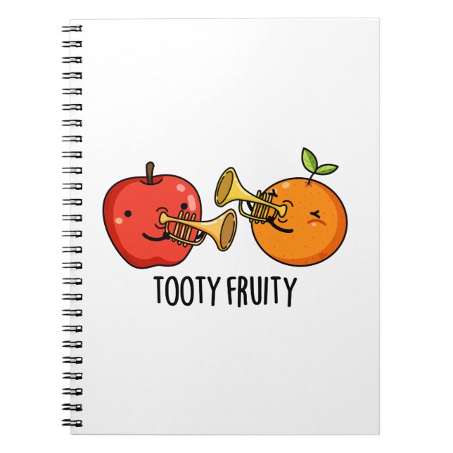 Tooty Fruity Funny Fruit Musician Pun Notebook (Front)