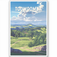 Toowoomba Australia Travel Art Vintage