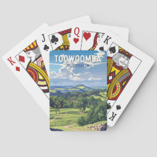 Toowoomba Australia Travel Art Vintage Playing Cards