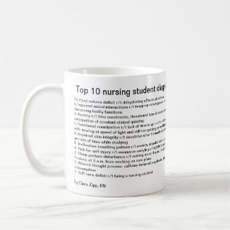 Top 10 nursing student diagnoses coffee mug