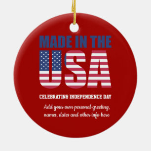 Top 10 reasons To LOVE USA Patriotic Personalised Ceramic Ornament