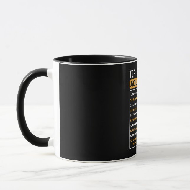 Top 10 rules of Aquarius, Funny Aquarius 10 Rules Mug (Left)