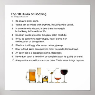 Top 10 Rules of Boozing Poster