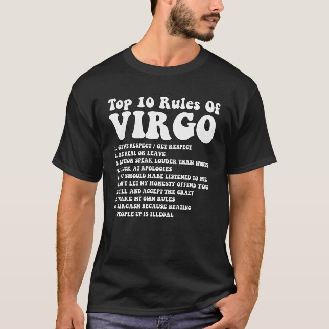 Top 10 Rules Of Virgo Funny Virgo Horoscope (Front)