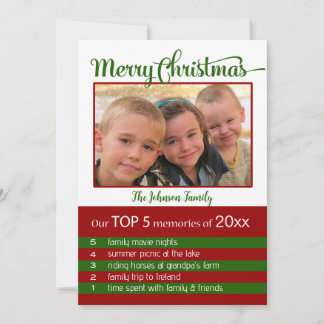 Top 5 Memories of the year Christmas Invitation