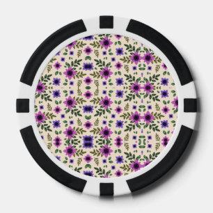 Top and bottom view of a poker chip
