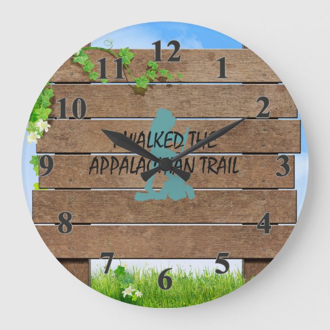 TOP Appalachian Trail Hiker Large Clock (Front)