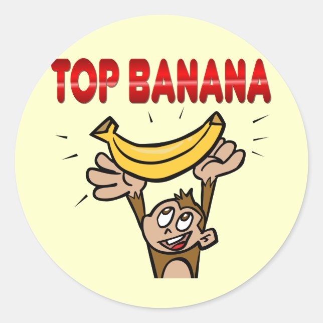 Top Banana Classic Round Sticker (Front)