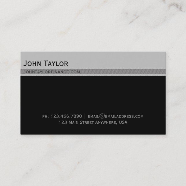 Top Bar Exec Business Card (Front)