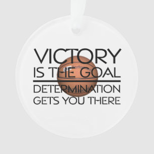 TOP Basketball Victory Slogan Ornament
