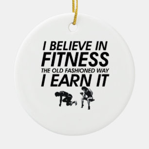 TOP Believe in Fitness Ceramic Ornament