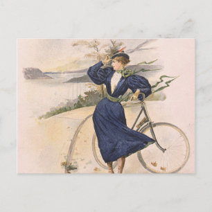 TOP Biking Beauty Postcard