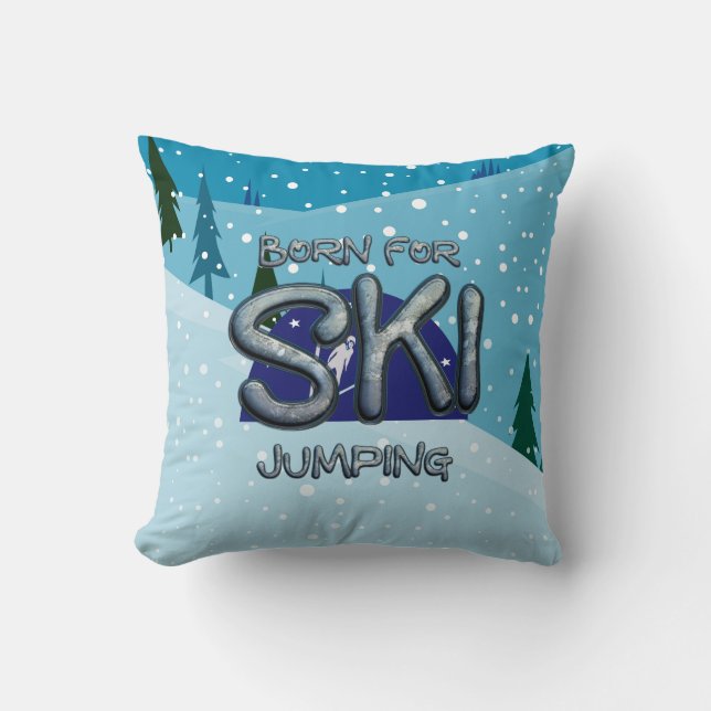 TOP Born for Ski Jumping Cushion (Front)
